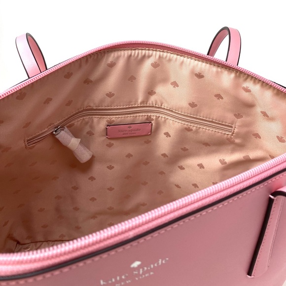 Kate ♠️Spade Large Women’s Tote Zina Leather Pink - Picture 8 of 10